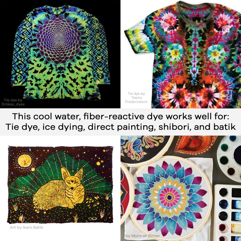 Jacquard Procion MX Tie Dye Powder | Cold Water Fiber Reactive Dye for Fabric and Clothing | Permanent and Washfast | Made in USA | Pale Aqua | 2/3 Ounce Jar - Image 3